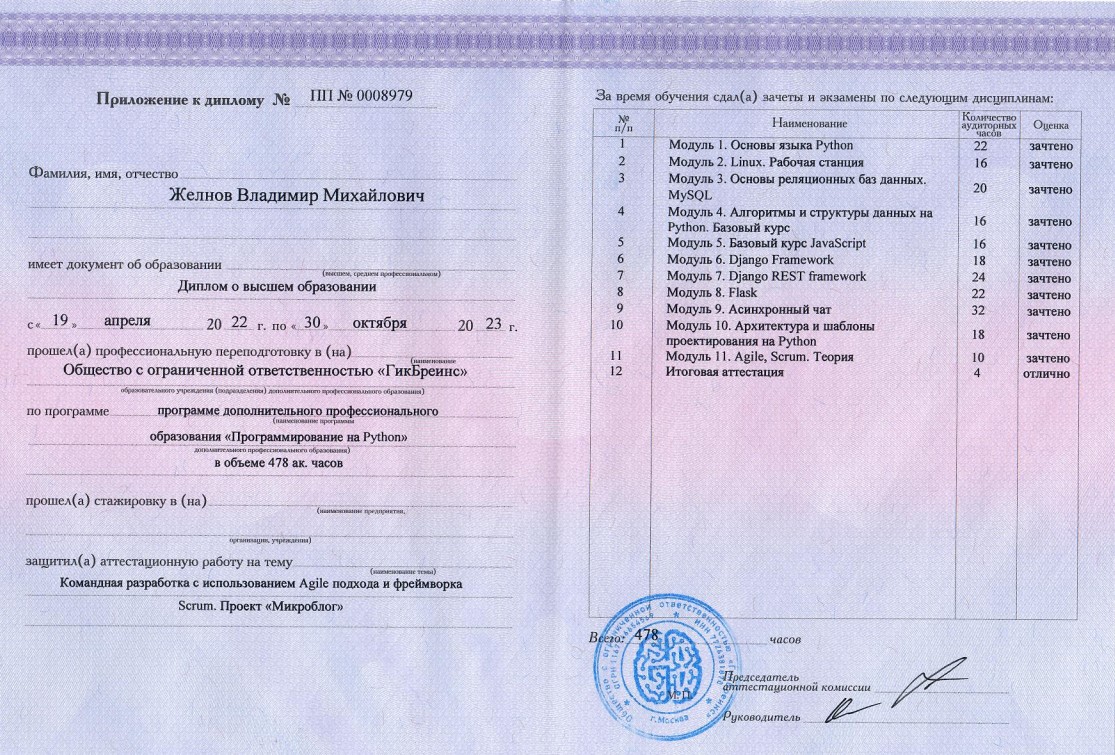 Diploma of Advanced Training in Python Programming